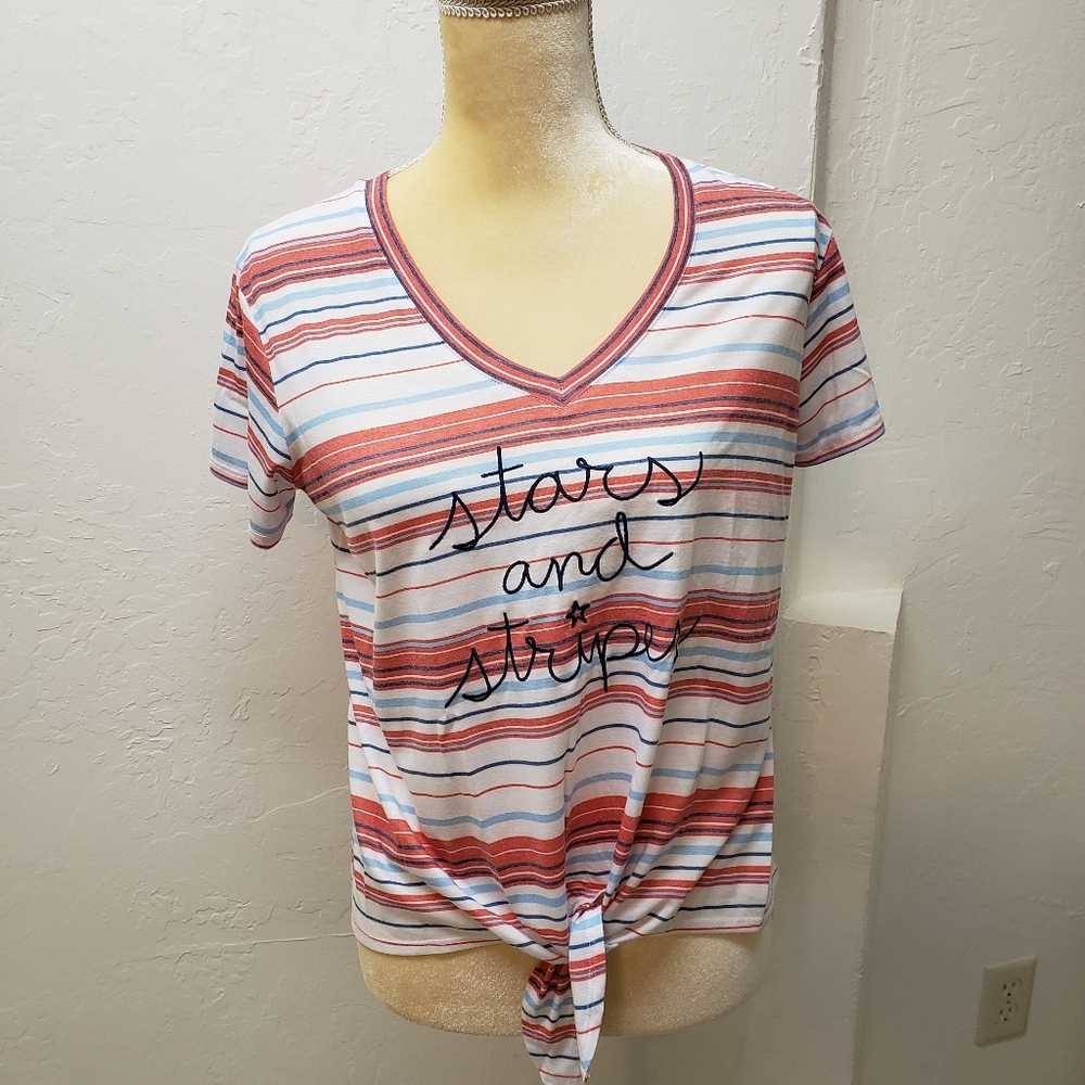 Fifth Sun tie front tee